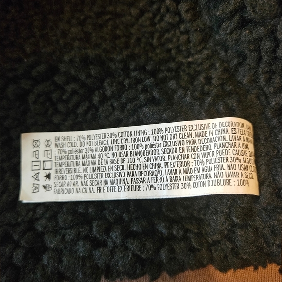 Forever 21 Paisley Print Zip-up Hoodie. size S  Brown and black  sherpa - Picture 15 of 16